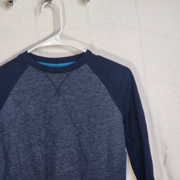 Athletic Works Blue Cove Heather Cotton Poly Crewneck Boys Sweatshirt Size M 8 - Picture 5 of 16